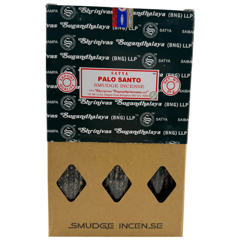 SATYA Organic Incense Box Palo Santo Smudge - 12 scatole da 25 g.-Incenso Satya biologico-HOSTENATURA
