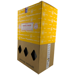 Cutie de tămâie organică SATYA cu aromă de lemn de santal - 12 cutii a câte 25g.