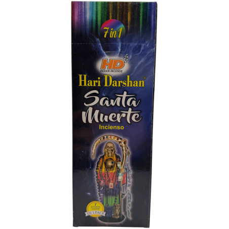 Incienso Santa Muerte Hari Darshan - Caja de 6 cajitas de incienso hexagonales