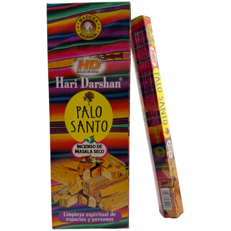 Incienso Palo Santo Hari Darshan - Caja de 6 cajitas de incienso hexagonales