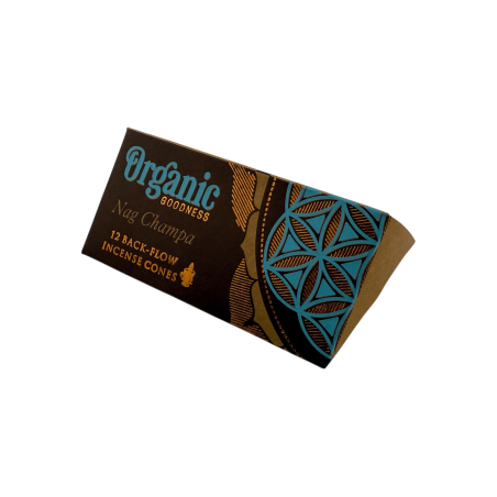 Cones de incenso orgânico Nag Champa de refluxo da Song of India - Caixa com 12 cones