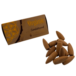 Organic Sandalwood Backflow Incense Cones by...