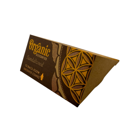 Song of Indiaのオーガニックサンダルウッド逆流香コーン - 12個入り
