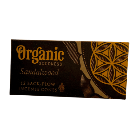 Conos de Incienso Reflujo Sándalo Organic Song of India - Cajita de 12 conos