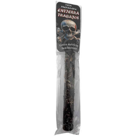 Ritualized Prepared Candle to Bury Spells 18cm - Against Curses and Removes Spells