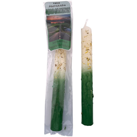 Ritualized Prepared Candle to Open Paths 18cm - To open paths and as a messenger of news