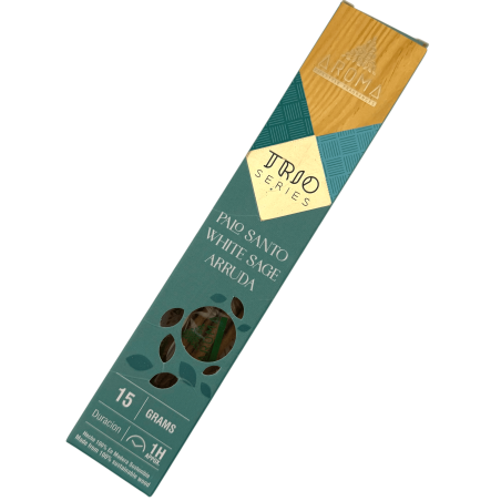 AROMA Incense Trio Palo Santo, White Sage and Rue - Trio Series 1 box 15gr.
