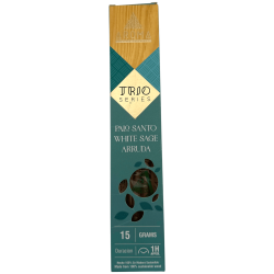Trio d'encens AROMA Palo Santo, Sauge Blanche et Rue - Série Trio 1 boîte 15gr.