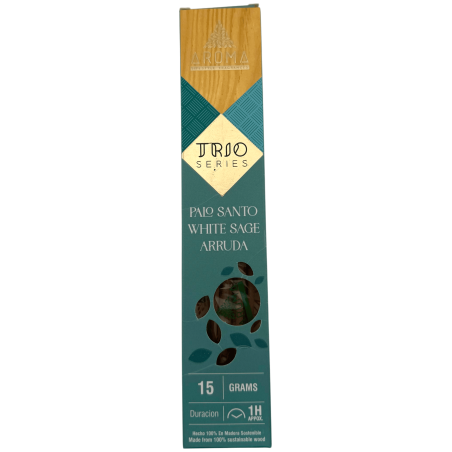 AROMA Incense Trio Palo Santo, White Sage and Rue - Trio Series 1 box 15gr.