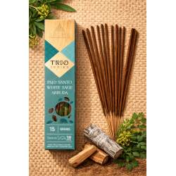Incienso AROMA Trio Palo Santo, Salvia Blanca y Ruda - Trio Series 1 cajetilla 15gr.