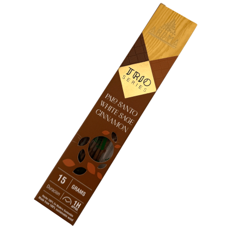 Tămâie AROMA Trio Palo Santo, Salvie Albă și Scorțișoară - Seria Trio 1 cutie 15gr.