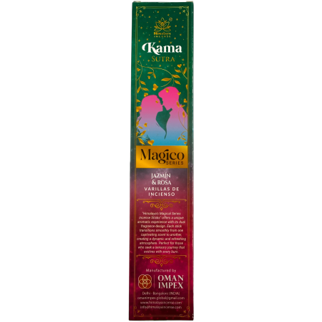 Incenso Himalaia da Série Mágica Kamasutra - Caixa de 25g de Incenso Masala de Jasmim e Rosa