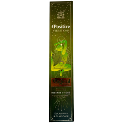 Incenso Positive Vibrations Série Mágica Himalaya - Caixa de 25g de Incenso Masala com Eucalipto e Sálvia Esclareia