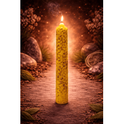 Candela preparata ritualizzata Double Luck Fast da 18 cm - Per attirare la fortuna
