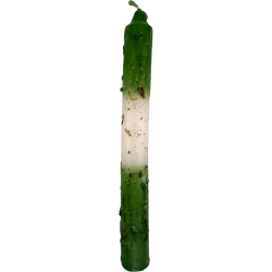 Ritualized Prepared Candle with Rue, Salt and Laurel 18cm - Purification, Protection and Energy Cleansing