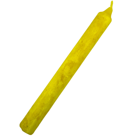 Candela ritualizzata allo zolfo da 18 cm - Purifica pensieri ed emozioni negative