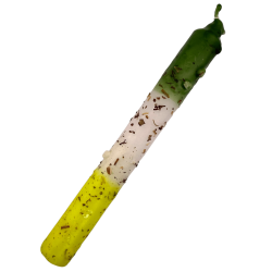 Ritueel voorbereide kaars met wijnruit, zout en zwavel 18 cm - Reinigt negatieve omgevingen