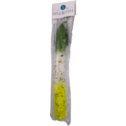 Ritualisierte Kerze mit Raute, Salz und Schwefel, 18 cm – Reinigt negative Umgebungen