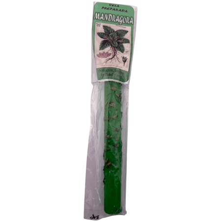 Candela di mandragola ritualizzata da 18 cm: protezione, purificazione, fertilità e amore.
