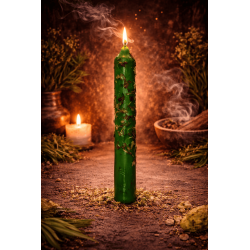 Ritualized Mandrake Candle 18cm - Protection, Cleansing, Fertility and Love.