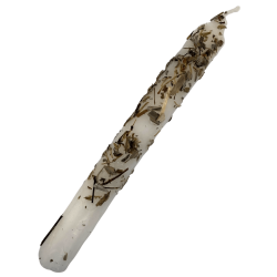Ritualized White Sage Candle 18cm - Cleanses negative vibrations