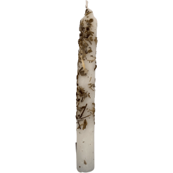 Vela Preparada Ritualizada Salvia Blanca 18cm - Limpia las vibraciones negativas