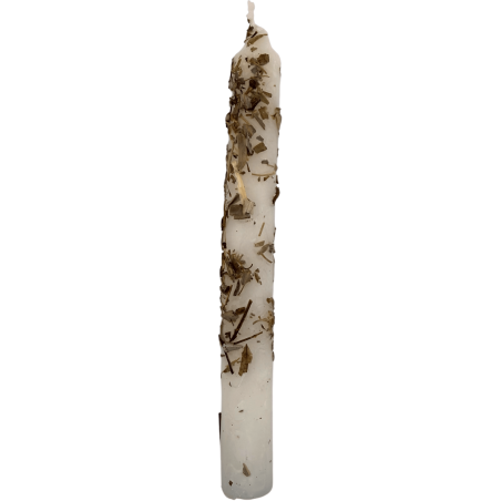 Ritualized White Sage Candle 18cm - Cleanses negative vibrations
