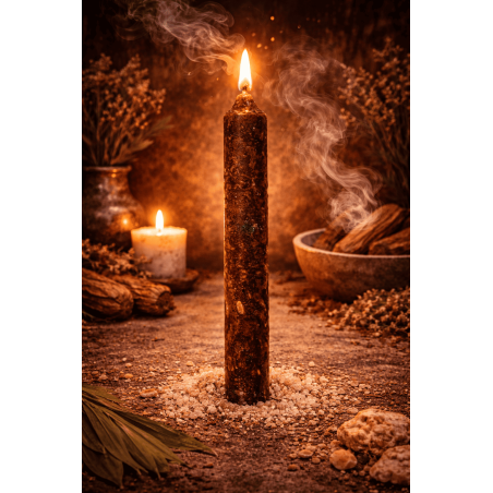 Geritualiseerde Palo Santo Kaars 18 cm - Zuivert negatieve energieën