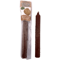 Candela preparata ritualizzata Rosa di Gerico 18 cm - Speranza, cambiamento personale, fortuna e protezione