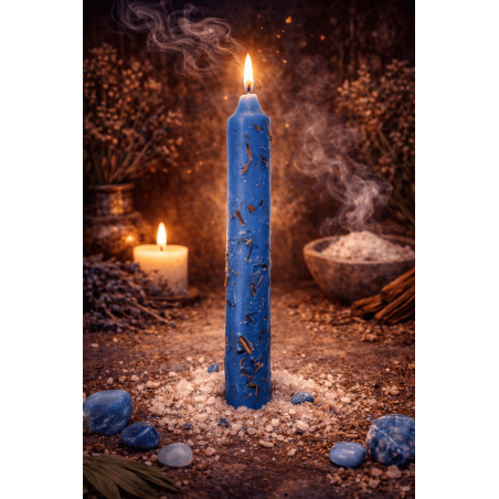 Lumânare de curățare ritualizată pentru corp 18cm - Curățare energetică