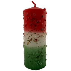 Świeca ziołowa Ruta, sól i pieprz - świeca ezoteryczna 14x6 cm - głębokie oczyszczanie, ochrona i osłona