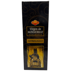Incienso SAC Virgen de Monserrat - Caja de 6 paquetes hexagonales de 20 barritas 120 barritas de incienso