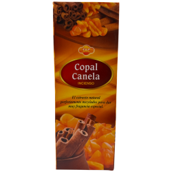 Incienso SAC Copal Canela - Caja de 6 paquetes hexagonales de 20 barritas 120 barritas de incienso