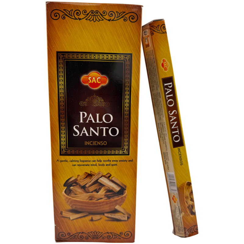Tămâie SAC Palo Santo - Cutie cu 6 pachete hexagonale a câte 20 de bețișoare fiecare, 120 de bețișoare parfumate-TĂMÂNIE SAC-HOSTENATURA