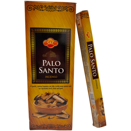 Tămâie SAC Palo Santo - Cutie cu 6 pachete hexagonale a câte 20 de bețișoare fiecare, 120 de bețișoare parfumate
