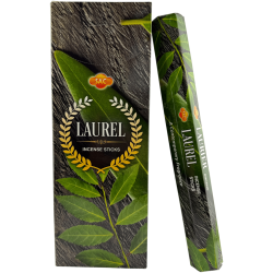 Incienso SAC Laurel - Caja de 6 paquetes hexagonales de 20 barritas 120 barritas de incienso