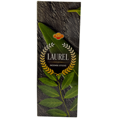 SAC Laurel Incense - Box of 6 hexagonal packs of 20 sticks each, 120 incense sticks
