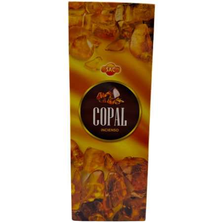 SAC Copal Incense - Box of 6 hexagonal packs of 20 sticks each, 120 incense sticks