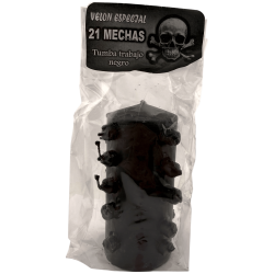 Schwarze Kerze mit 21 Dochten – Löst Arbeitsverhältnisse, Flüche und Zauber...