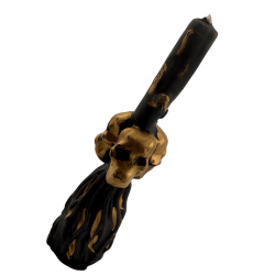 Vela Escoba Calavera Rompe Brujería 13cm - Protección y Corte de Maldiciones