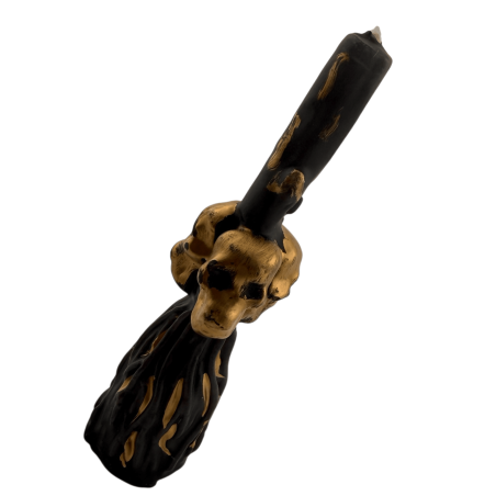 Vela Escombra Calavera Rompe Bruixeria 13cm - Protecció i Tall de Malediccions