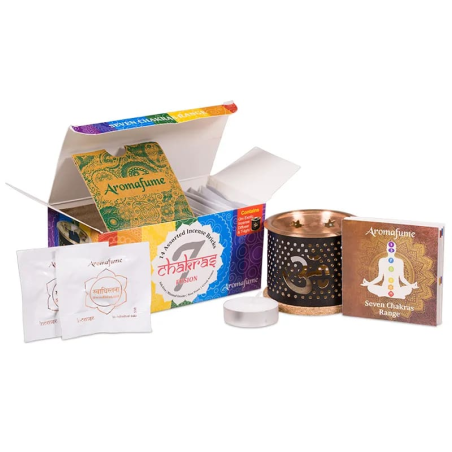 AROMAFUME Chakra Brick Kit - Brander en 14 Chakra Bricks