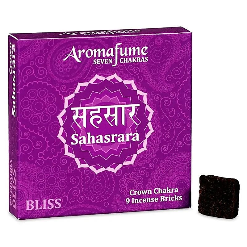 Mattoncini AROMAFUME per il 7° Chakra Sahasrara (Chakra della Corona) - 9 mattoncini - 40 gr.-Mattoncini di incenso Aromafume-HOSTENATURA