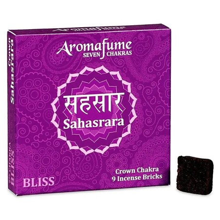 7:e Chakra Sahasrara Kronchakrategelstenar AROMAFUME - 9 tegelstenar - 40gr.