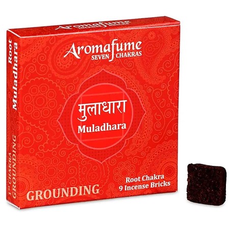 Briques AROMAFUME du 1er Chakra Muladhara Chakra Racine - 9 briques - 40 g.