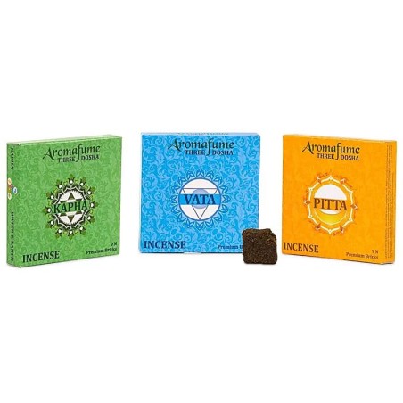 Briques Dosha AROMAFUME - Comprend 3 boîtes de briques : Vata, Kapha et Pitta