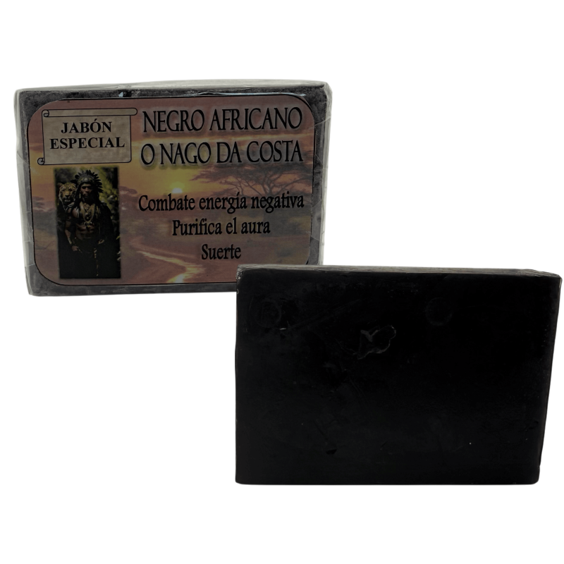 Sapone esoterico nero africano O Nago Da Costa 120gr. - Combatte le energie negative, purifica l'aura e porta fortuna-SAPONI ESOTERICI-HOSTENATURA