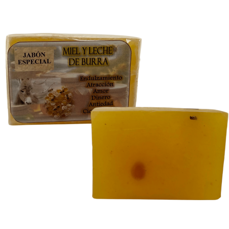 Jabón Esotérico Miel y Leche de Burra 120gr. - Endulzamiento, Atracción, Amor, Dinero..