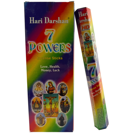 Incenso Hari Darshan 7 Poteri - Confezione da 6 scatole di incenso esagonali