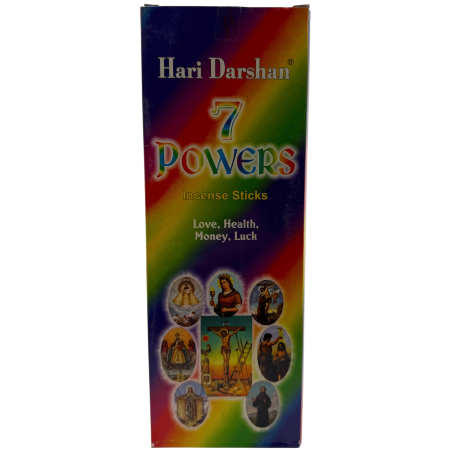 Encens Hari Darshan 7 Puissances - Boîte de 6 boîtes à encens hexagonales